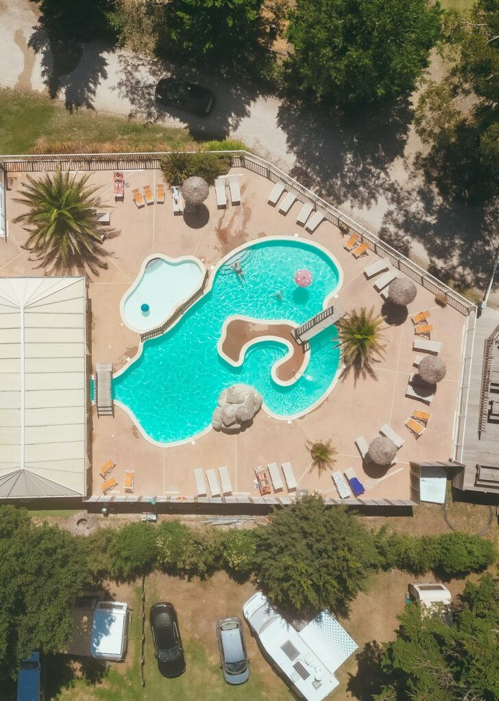 Espace aquatique vue du ciel